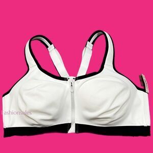 Victoria’s Secret knockout Maximum Support Front Close Sports Bra White / black